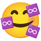 smiling face with hearts + infinity