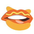 bocca che morde il labbro + hot dog
