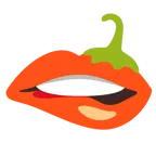 bocca che morde il labbro + peperoncino