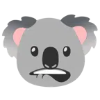 bocca che morde il labbro + koala