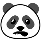 bocca che morde il labbro + panda