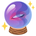 bocca che morde il labbro + sfera di cristallo