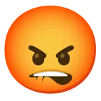 bocca che morde il labbro + faccina accigliata