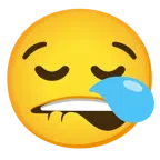 bocca che morde il labbro + faccina assonnata