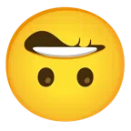 bocca che morde il labbro + faccina sottosopra