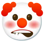 bocca che morde il labbro + faccina pagliaccio