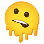 bocca che morde il labbro + faccina che si scioglie