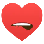 bocca che morde il labbro + cuori