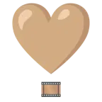 punto esclamativo a cuore + pellicola cinematografica