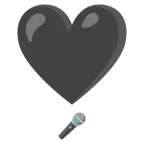 punto esclamativo a cuore + microfono