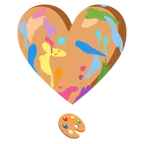 punto esclamativo a cuore + tavolozza