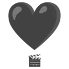 punto esclamativo a cuore + ciak
