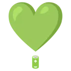 punto esclamativo a cuore + batteria
