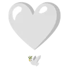 punto esclamativo a cuore + colomba