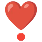 punto esclamativo a cuore + segnale di stop