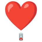 punto esclamativo a cuore + batteria scarica