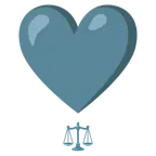 punto esclamativo a cuore + bilancia a doppio piatto