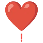 punto esclamativo a cuore + punto esclamativo rosso