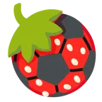 Fußball + Erdbeere