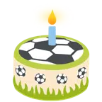 Fußball + Geburtstagskuchen