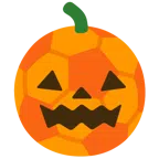 piłka nożna + dynia na halloween