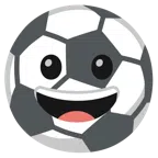 Fußball + grinsendes Gesicht