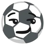 Fußball + süffisant lächelndes Gesicht