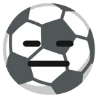 Fußball + ausdrucksloses Gesicht