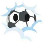 Fußball + Gesicht in Wolken