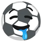 Fußball + sabberndes Gesicht