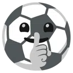 Fußball + ermahnendes Gesicht