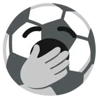 Fußball + gähnendes Gesicht