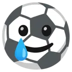 Fußball + lachendes Gesicht mit Träne