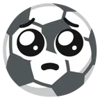 Fußball + bettelndes Gesicht