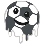 Fußball + schmelzendes Gesicht