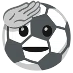 Fußball + salutierendes Gesicht