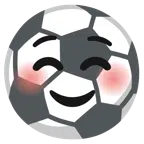 Fußball + lächelndes Gesicht