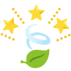 stella che brilla + foglia al vento
