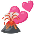 due cuori + vulcano
