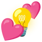 due cuori + lampadina