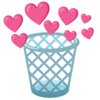 cuore con freccia + cestino