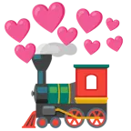 cuore con freccia + locomotiva