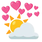 cuore con freccia + sole coperto