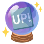 crystal ball + UP! button