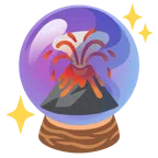crystal ball + volcano
