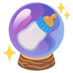 crystal ball + baby bottle
