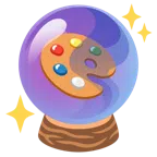 crystal ball + artist palette