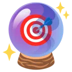 crystal ball + bullseye