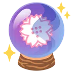 crystal ball + white flower