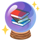 crystal ball + books